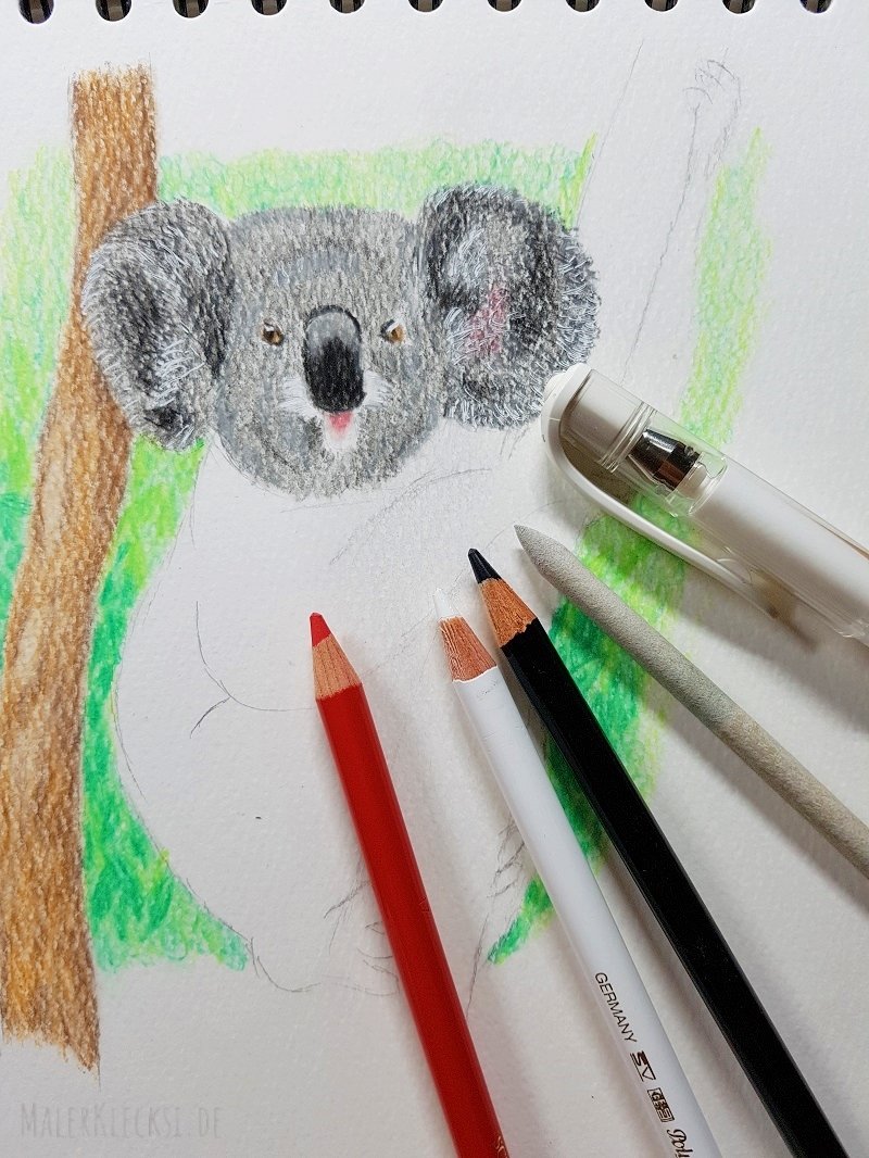 Meine Mitmach-Aktion-Tier-ABC für alle Hobbymaler geht in die nächste Runde, das K ist an der Reihe, der Koala.
